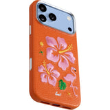 iPhone 18 Pro Max / 17 Pro Max LAUT TWINE EDGE Case w. Strap - MagSafe Compatible - Sunset Hibiscus