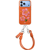 iPhone 18 Pro / 17 Pro LAUT TWINE EDGE Case w. Strap - MagSafe Compatible - Sunset Hibiscus