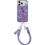 iPhone 18 Pro Max / 17 Pro Max LAUT TWINE EDGE Case w. Strap - MagSafe Compatible - Lilac Butterfly