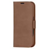 iPhone 16 dbramante1928 Lynge Genuine Leather Magnet Flip Case - MagSafe Compatible - Tan