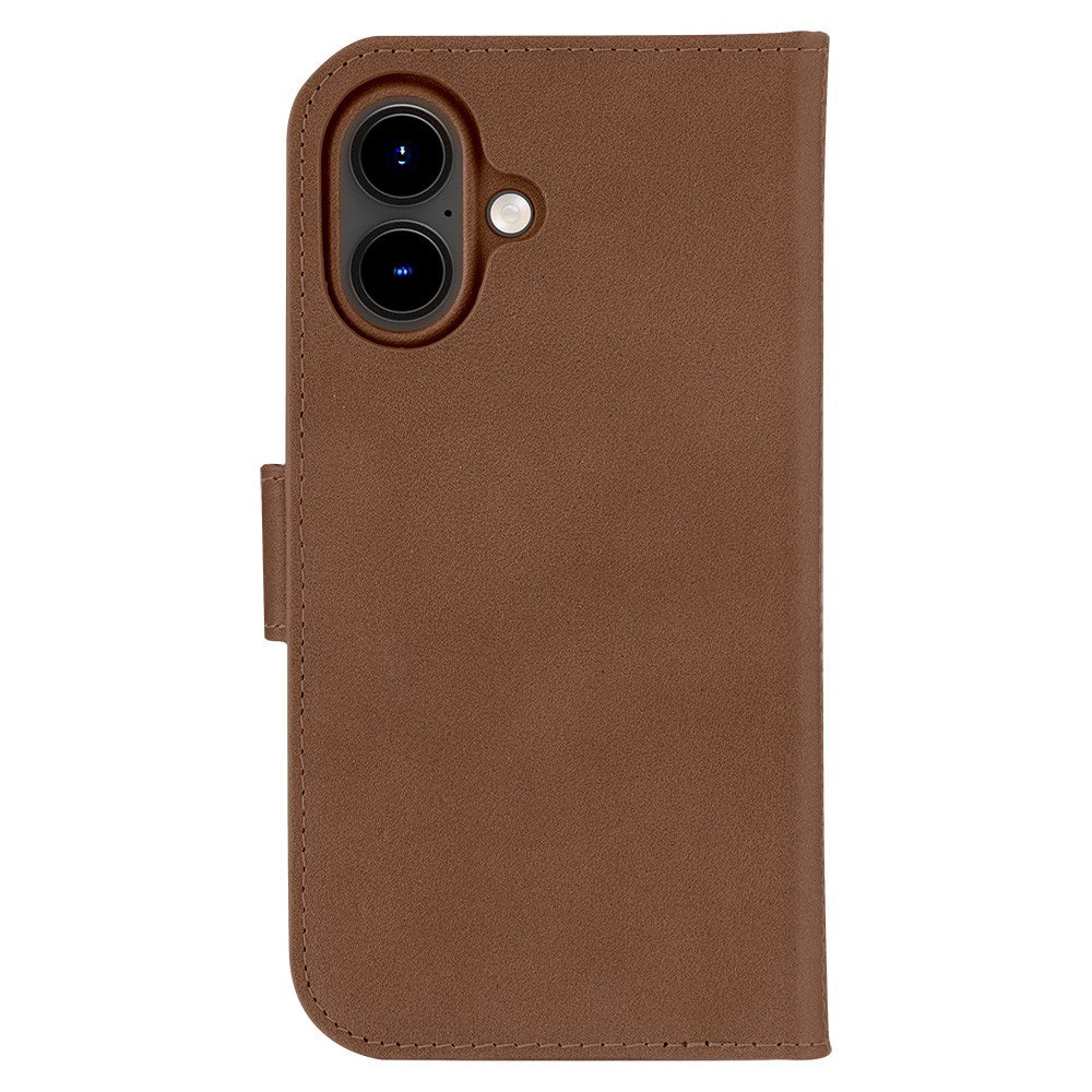 iPhone 16 dbramante1928 Lynge Genuine Leather Magnet Flip Case - MagSafe Compatible - Tan