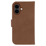 iPhone 16 dbramante1928 Lynge Genuine Leather Magnet Flip Case - MagSafe Compatible - Tan