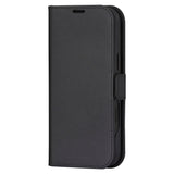 iPhone 16 dbramante1928 Lynge Genuine Leather Magnet Flip Case - MagSafe Compatible - Black