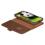 iPhone 16 Plus dbramante1928 Lynge Genuine Leather Magnet Flip Case - MagSafe Compatible - Tan