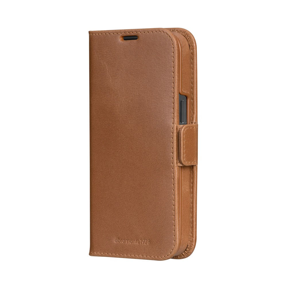 iPhone 16e dbramante1928 Lynge Genuine Leather Magnet Flip Case - Tan