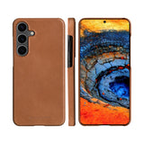 Samsung Galaxy S25 - dbramante1928 Lynge Genuine Leather 2-in-1 Flip Case - Tan