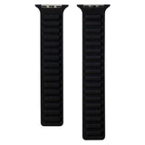 Lippa Apple Watch (42/44/SE/45/46/49mm) Magnetic Leather Strap - Black