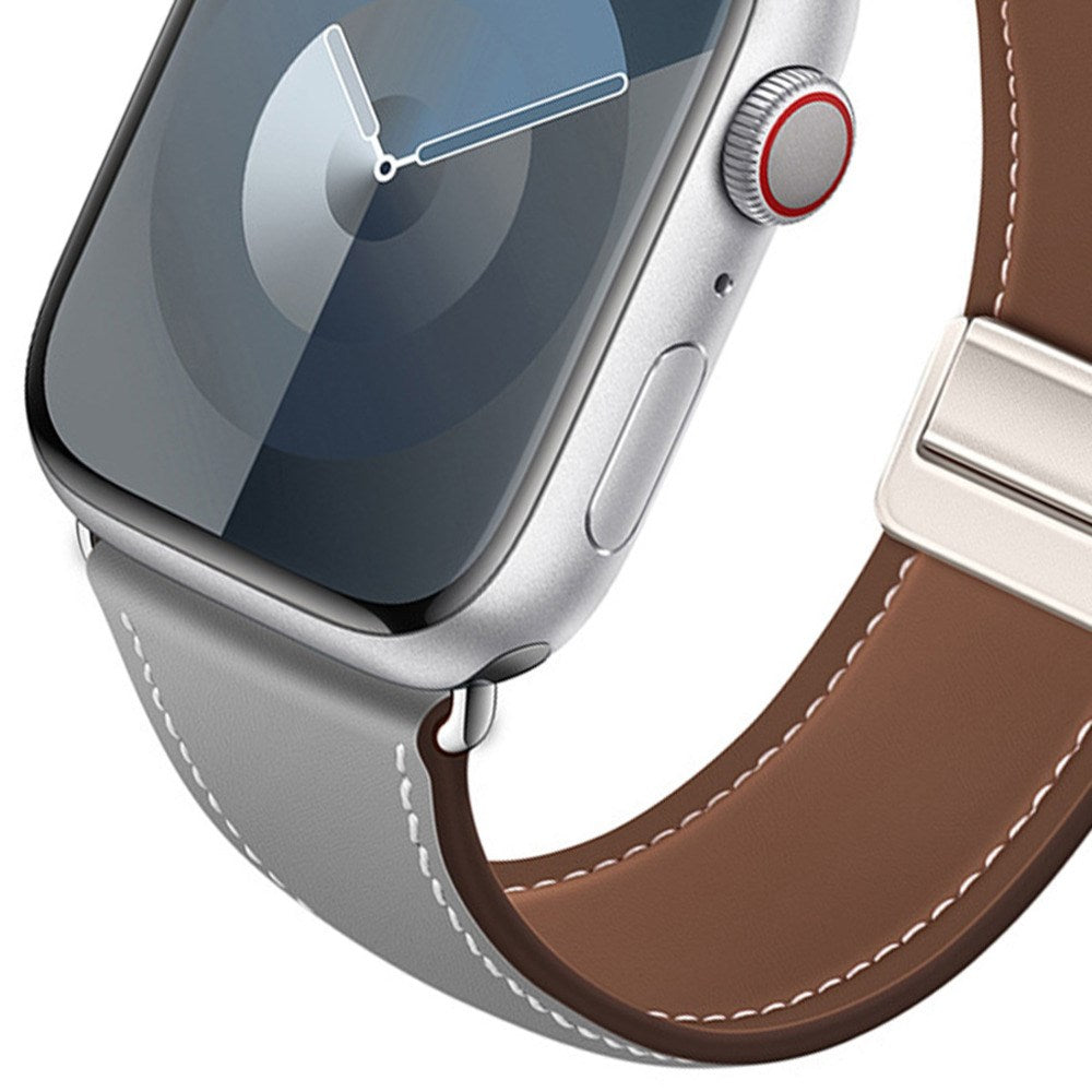 Apple Watch (38/40/41/42 mm) Lippa Magnetic Artificial Leather Strap - Grey