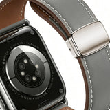 Apple Watch (38/40/41/42 mm) Lippa Magnetic Artificial Leather Strap - Grey