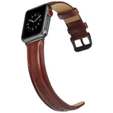 Apple Watch (38/40/41/42 mm) Lippa Artificial Leather Strap - Dark Brown