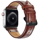 Apple Watch (38/40/41/42 mm) Lippa Artificial Leather Strap - Dark Brown