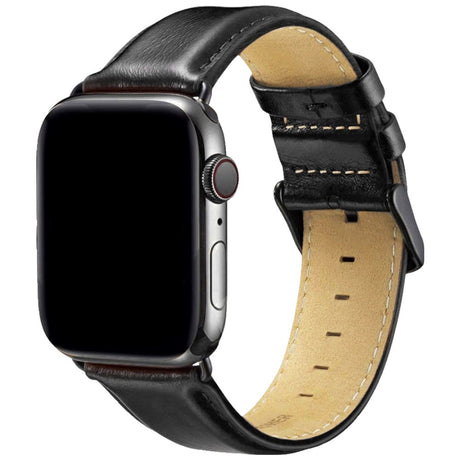 Apple Watch (42/44/45/46/49 mm) Lippa Artificial Leather Strap - Black