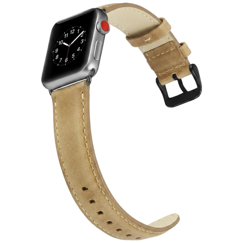 Apple Watch (42/44/45/46/49 mm) Lippa Artificial Leather Strap - Light Brown