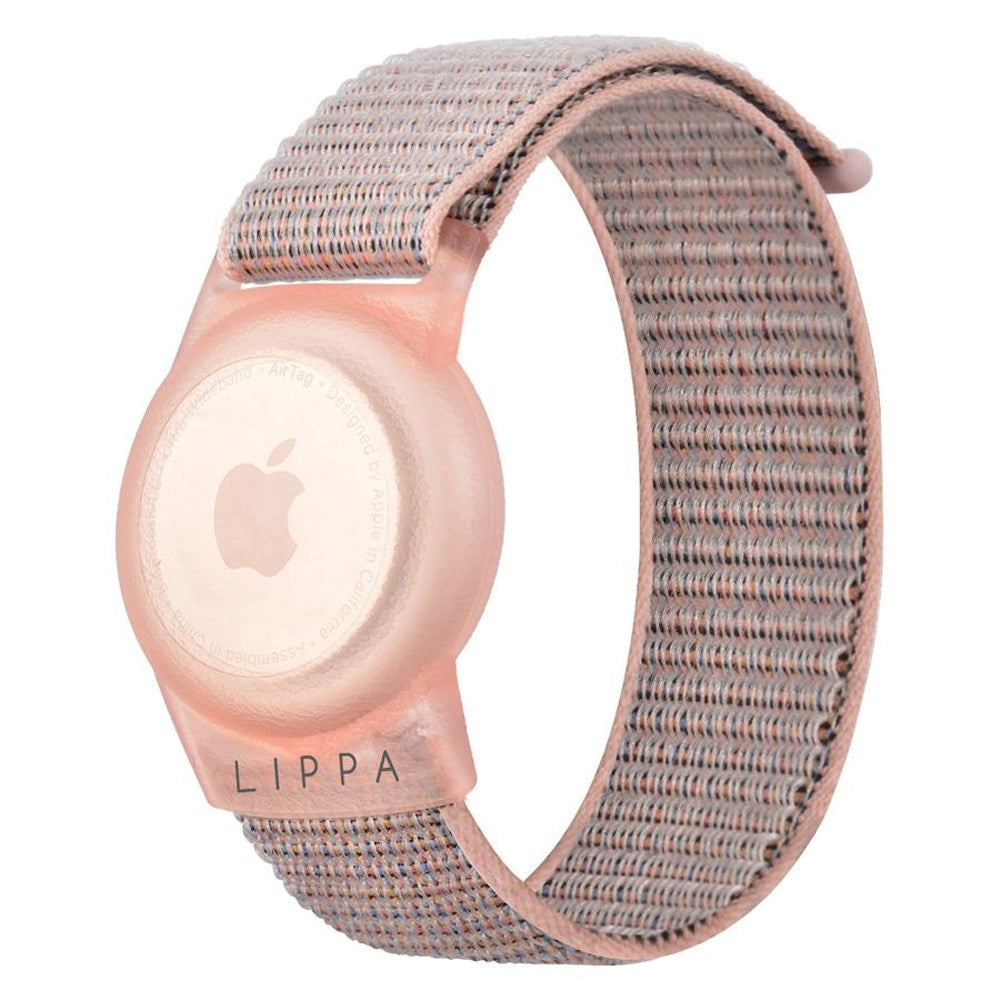 Lippa Adjustable Nylon Bracelet for AirTag - Pink