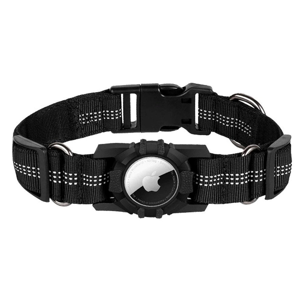 Lippa Dog Collar with AirTag Case - Small - Black