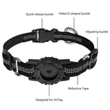 Lippa Dog Collar with AirTag Case - Large - Black