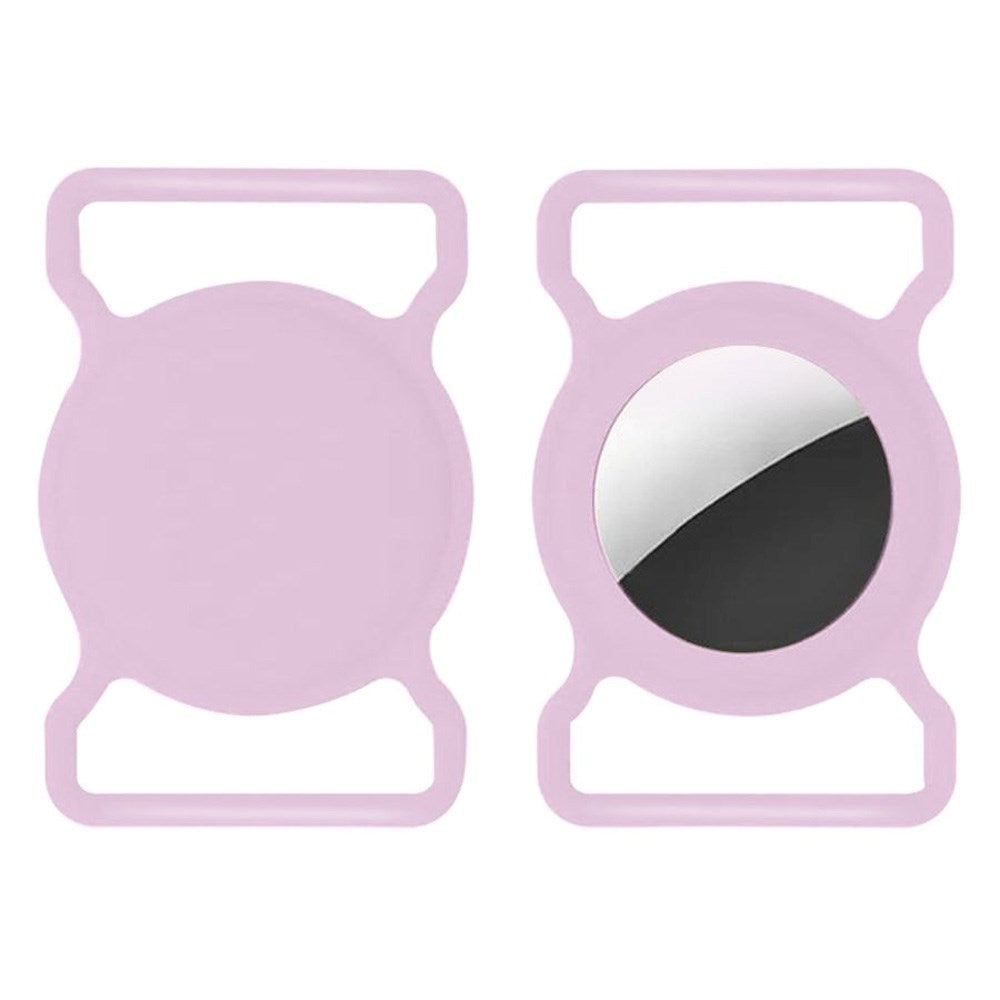 Lippa Silicone AirTag Holder for Collar - Pink