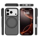 iPhone 17 Pro Lippa Hybrid Plastic Case with 360 Rotating Kickstand - MagSafe Compatible - Matte / Black