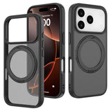 iPhone 17 Pro Lippa Hybrid Plastic Case with 360 Rotating Kickstand - MagSafe Compatible - Matte / Black