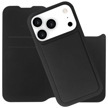 iPhone 17 Pro / 18 Pro Lippa Wallet Artificial Leather 2-in-1 Flip Case - MagSafe Compatible - Black