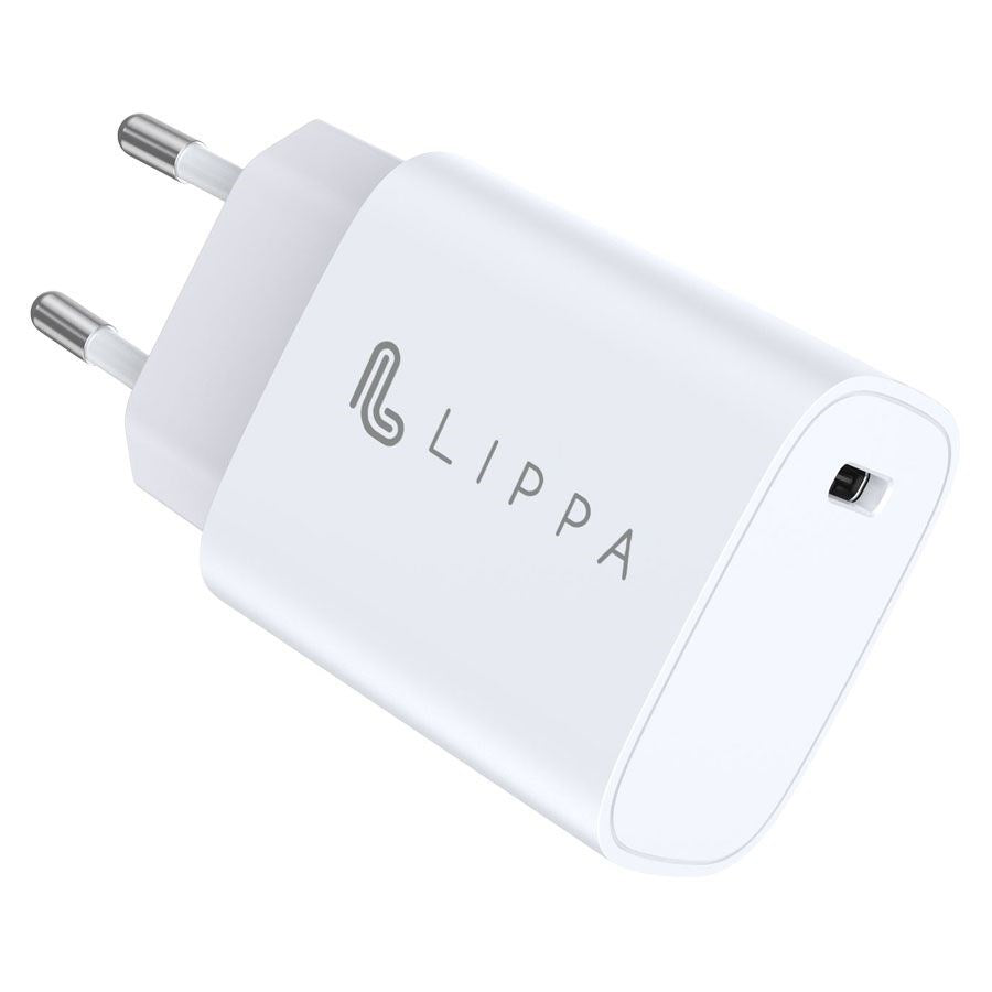 Lippa 20W Wall Charger with USB-C - Power Delivery - White
