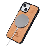 EIDERWOOD iPhone 15 Magnetic Wood Case - MagSafe Compatible - Bamboo Wood