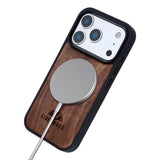 EIDERWOOD iPhone 17 Pro Magnetic Wood Case - MagSafe Compatible - Walnut Tree