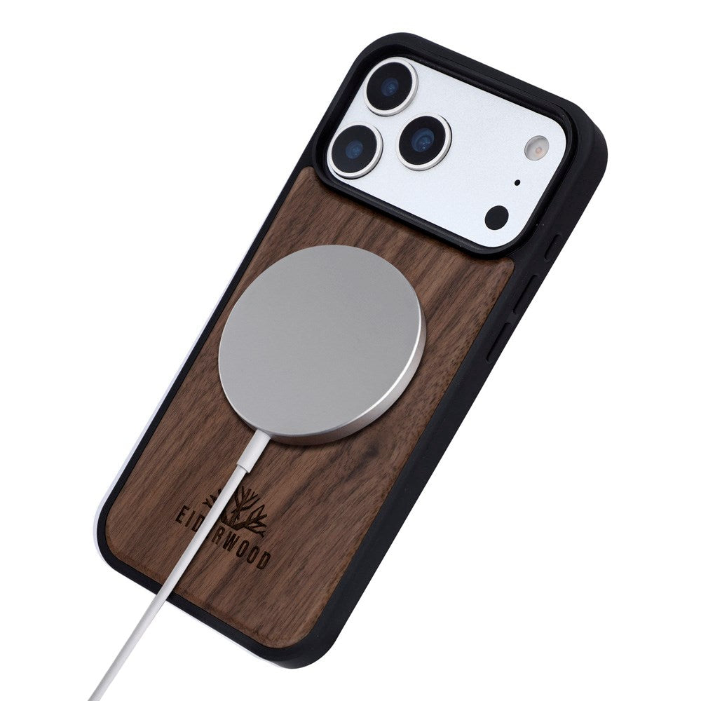 EIDERWOOD iPhone 17 Pro Max Magnetic Wood Case - MagSafe Compatible - Walnut Tree