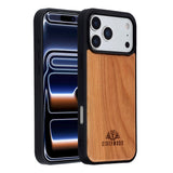 EIDERWOOD iPhone 17 Pro Max Magnetic Wood Case - MagSafe Compatible - Cherry Wood