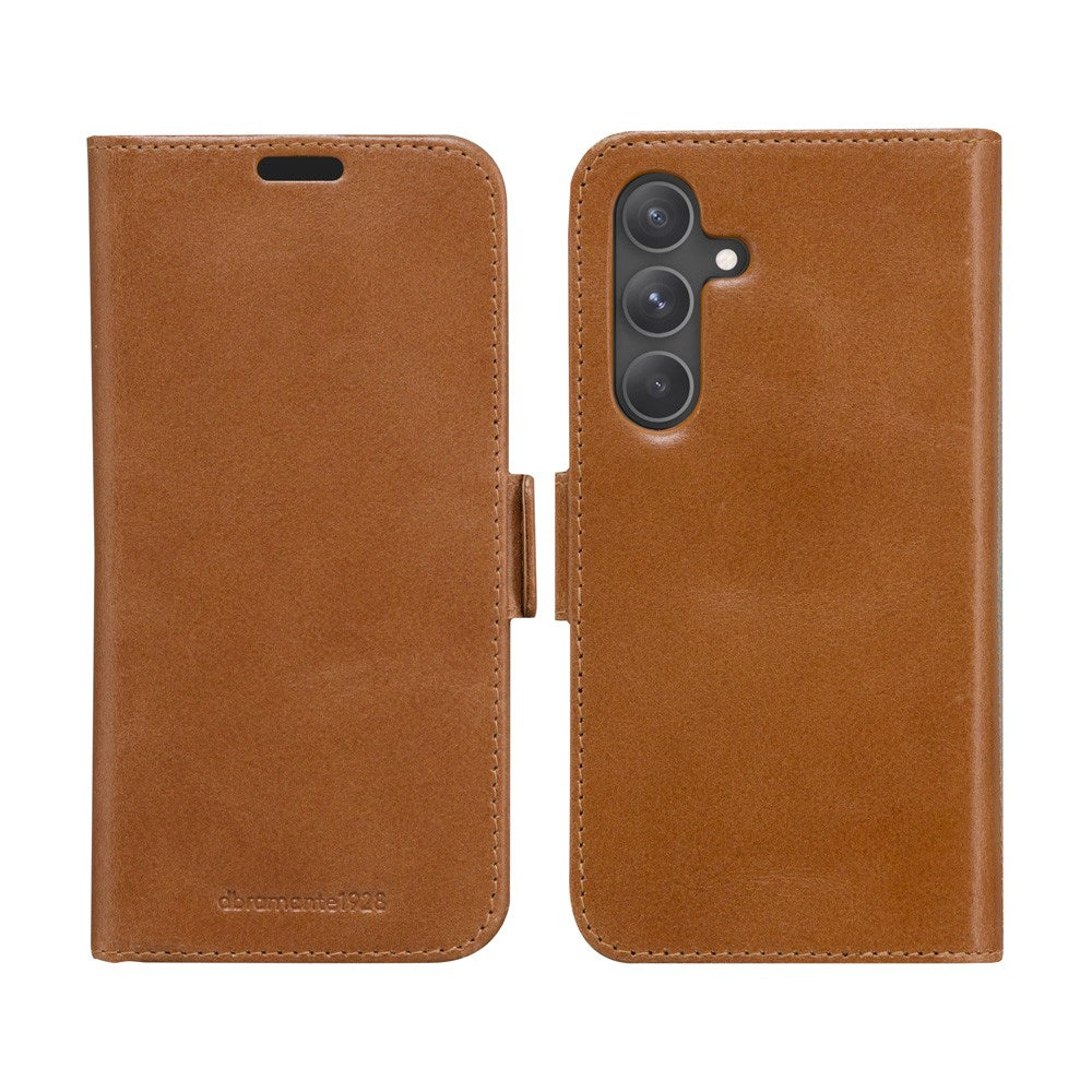 Samsung Galaxy A55 (5G) dbramante1928 Lynge 2-in-1 Genuine Leather Flip Case - Tan