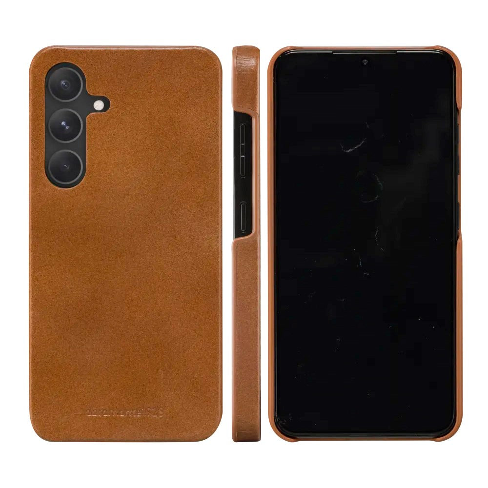 Samsung Galaxy S24+ (Plus) dbramante1928 Lynge Genuine Leather Magnet Flip Case - Tan