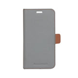 iPhone 11 dbramante1928 Lynge 2-in-1 Genuine Leather Flip Case - Pebbled Grey
