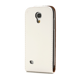 Samsung Galaxy S4 Mini Leather Flip Case V2 White / Brown