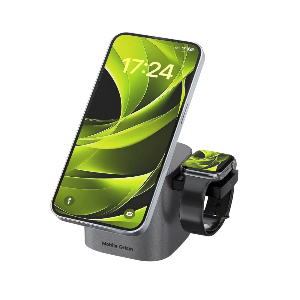 6-in-1 Qi2 Foldable Wireless Charger Mobile Origin - Black