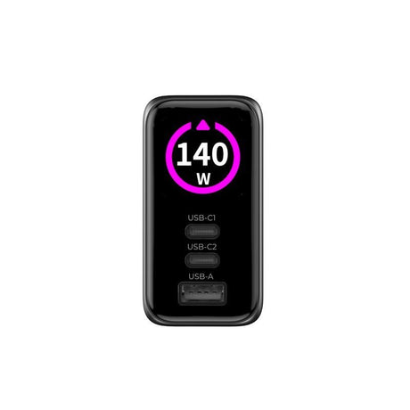 Display Wall Charger Mobile Origin GaN 140W with 2x USB-C + 1x USB-A - Black