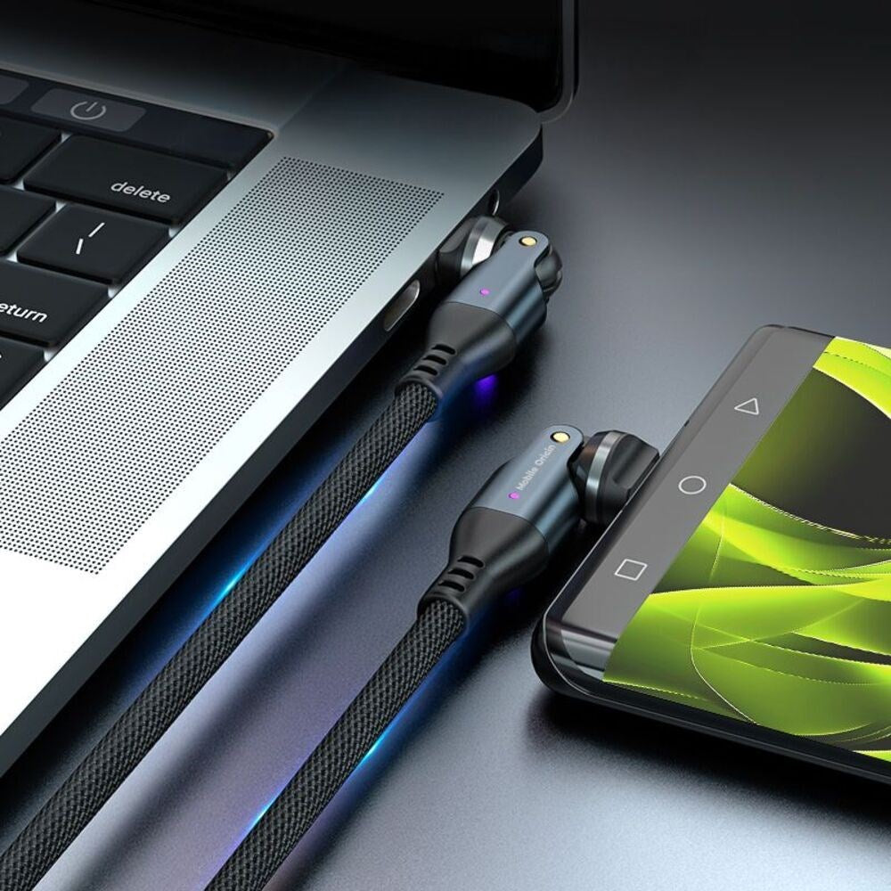 Mobile Origin 240W USB-C to USB-C Cable with 540° Rotating Joint - 1m - Grey