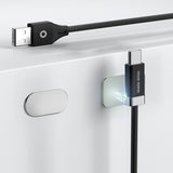 Magnetic USB-C to USB-A Cable Mobile Origin 27W with 2x Self-Adhesive Magnetic Pads - 1.5m - Black