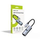 Mobile Origin 3-in-1 USB-C Hub - USB-A / USB-C / HDMI - Grey