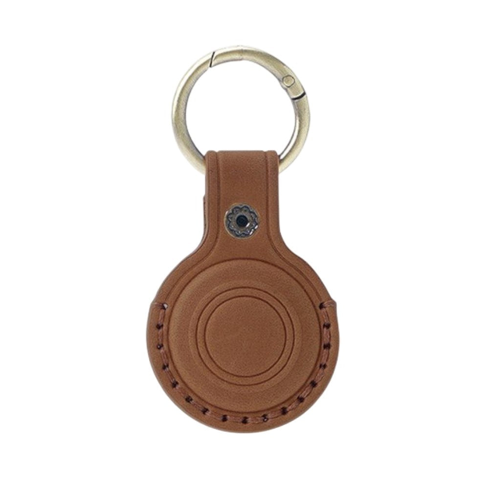 AirTag 1. & 2. Gen. Mobile Origin Genuine Leather Cover w. Keychain - Brown
