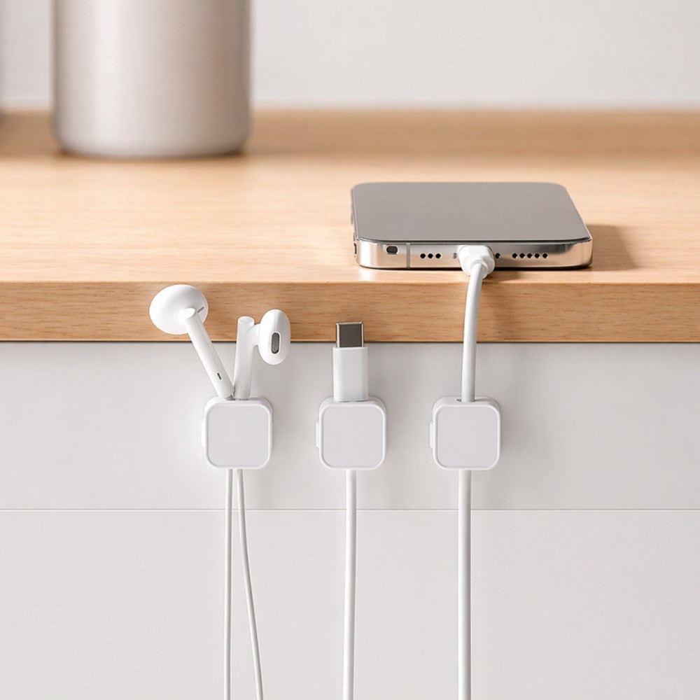 Mobile Origin Magnetic Cable Holder - 6 pcs. - White