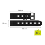 Universal Garmin 26mm QuickFit Mobile Origin Easy Strap Silicone Strap - Black
