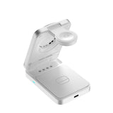 3-in-1 Qi2 Foldable Wireless Charger Mobile Origin - Phone, Apple Watch & Earphones - Silver