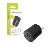 Fast Charger 30W Mobile Origin 2 x USB-C - Black