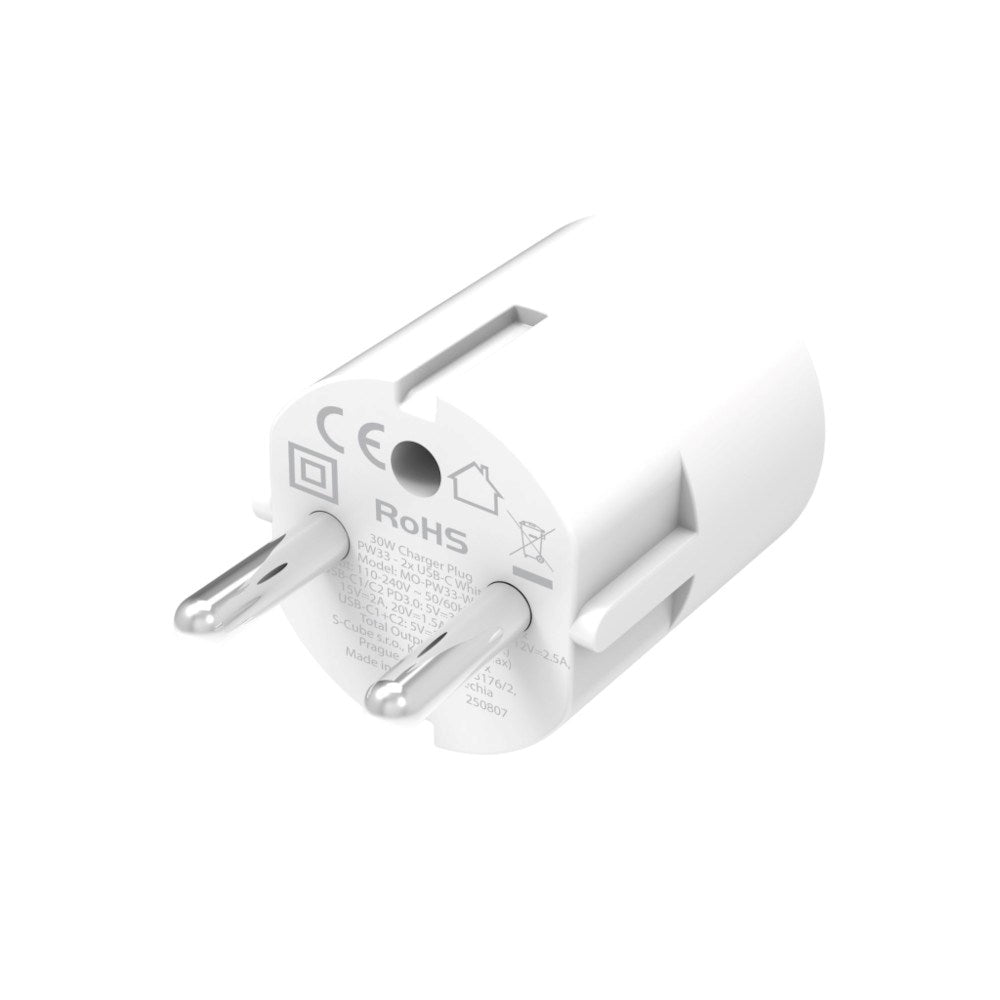 Fast Charger 30W Mobile Origin 2 x USB-C - White