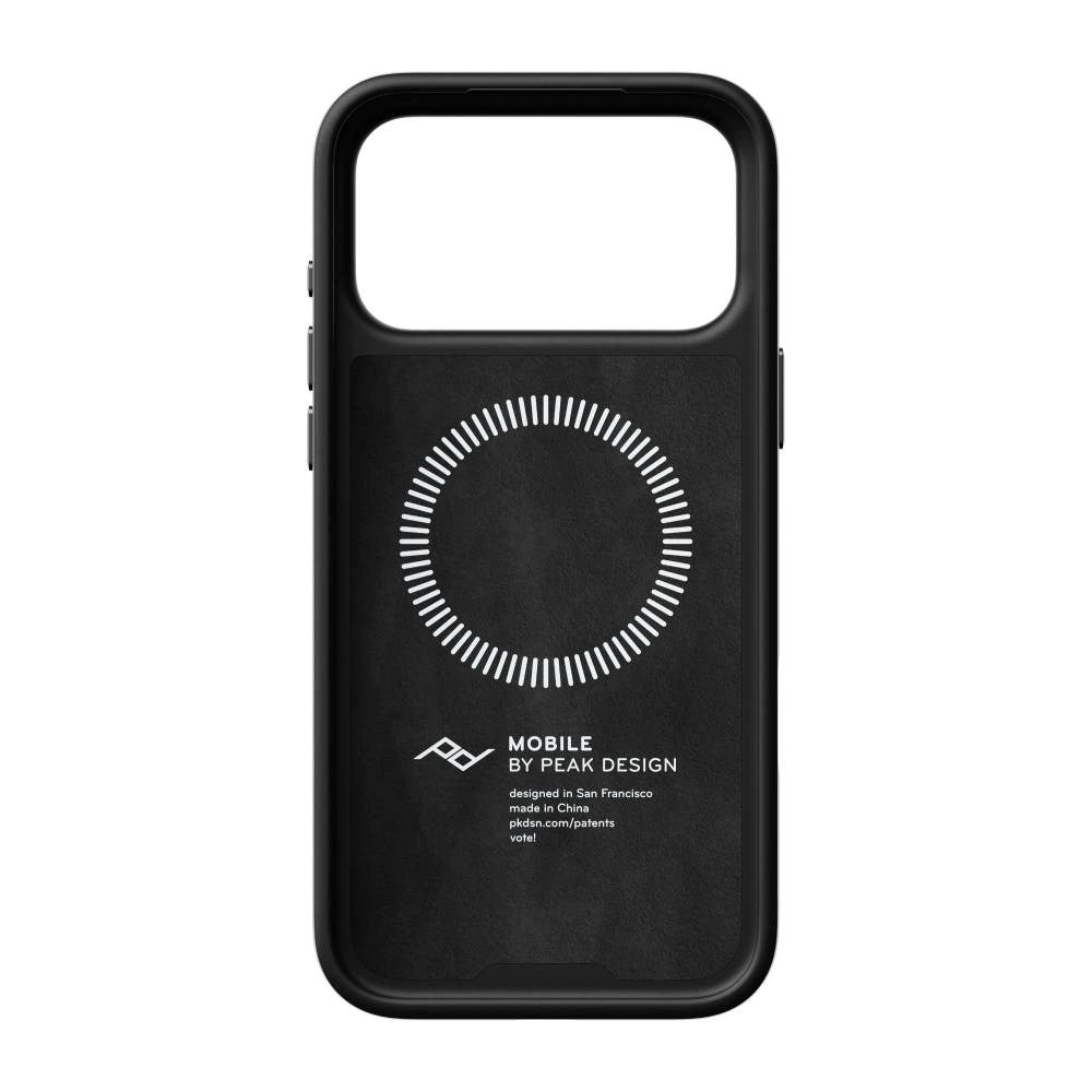 iPhone 18 Pro Max Peak Design Everyday Case - MagSafe Compatible - Black Leather