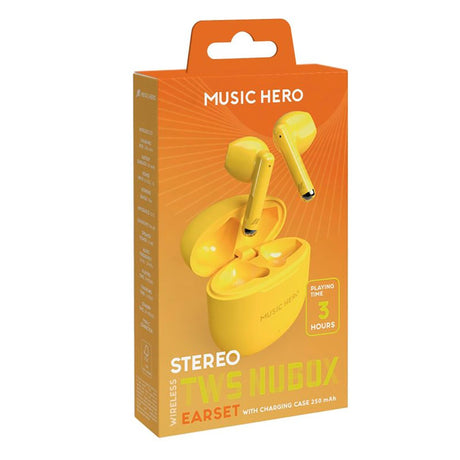 MUSIC HERO Nubox True Wireless Stereo In-Ear Headphones - Yellow