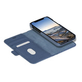 iPhone 13 Pro Max dbramante1928 New York Magnetic Genuine Leather Wallet Case - Ultra-marine Blue