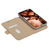 iPhone 12 / 12 Pro dbramante1928 Fashion New York Genuine Magnetic Leather Wallet Case - Sahara Sand