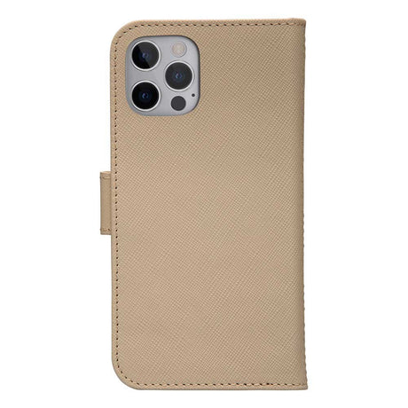 iPhone 12 / 12 Pro dbramante1928 Fashion New York Genuine Magnetic Leather Wallet Case - Sahara Sand