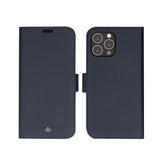 iPhone 14 Pro Max dbramante1928 New York 2-in-1 Genuine Leather Flip Case - Pacific Blue